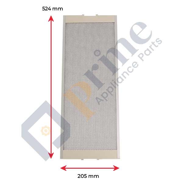TF62011 Chef Rangehood Aluminium Grease Filter 524 x 205mm (4 Layer)