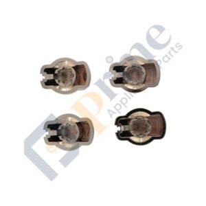 UK-30S4 Universal Cooktop Silver Knob Kit Stainless Steel 30mm Skirt (Set of 4)