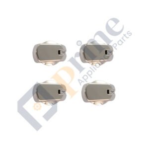 UK-30S4 Universal Cooktop Silver Knob Kit Stainless Steel 30mm Skirt (Set of 4)